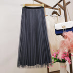 Both Sides Wear Gradient Mesh Skirt