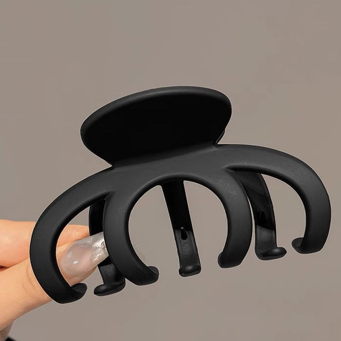 Beaded Frosted Black Hair Claws