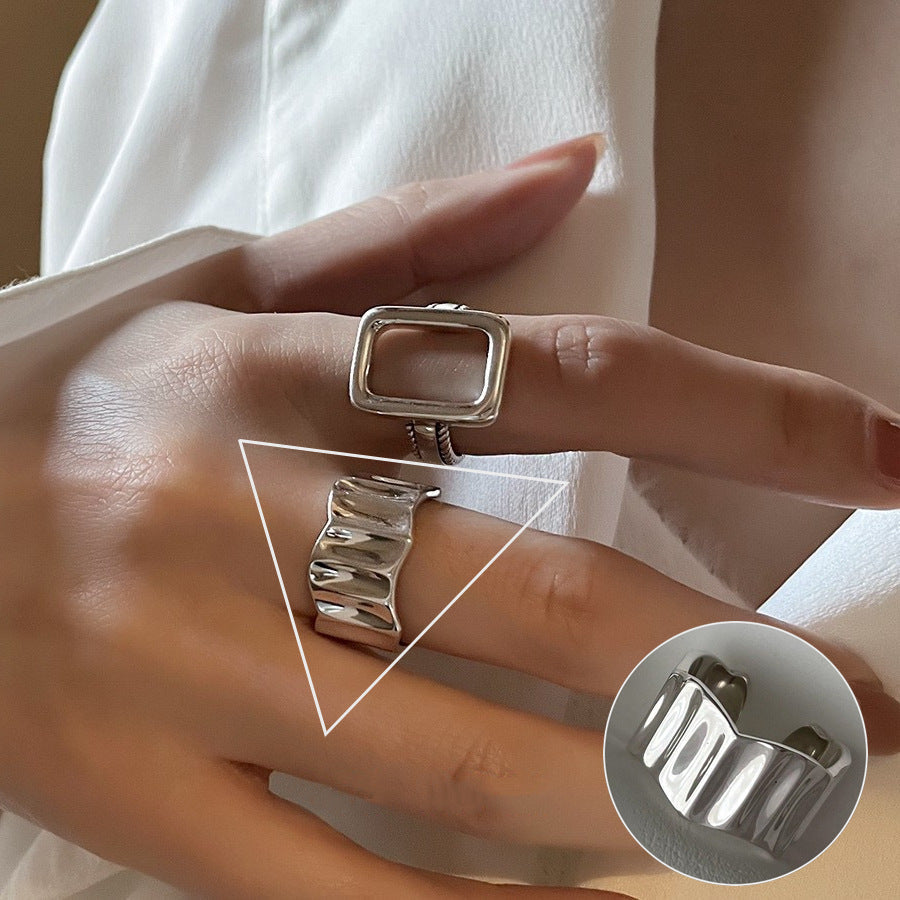 Irregular Shaped Vintage Metal Ring
