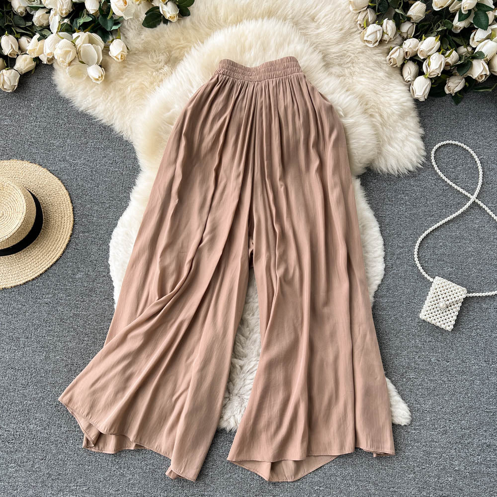 Chiffon Pleated Wide-leg Pants
