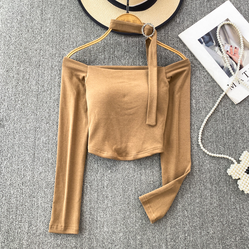 Vintage Off-shoulder Padded Short Top