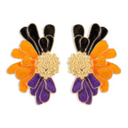 Vintage Alloy Flower Stud Earrings
