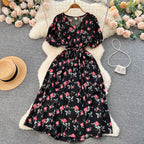 Mori Floral Chiffon A-line Dress