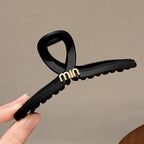 Beaded Frosted Black Hair Claws