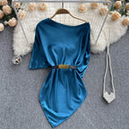 Elegant Satin Solid Color Top