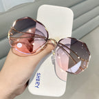 Polygonal Gradient Lenses Rimless Glasses
