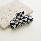 Colorful Checkerboard Hair Claws