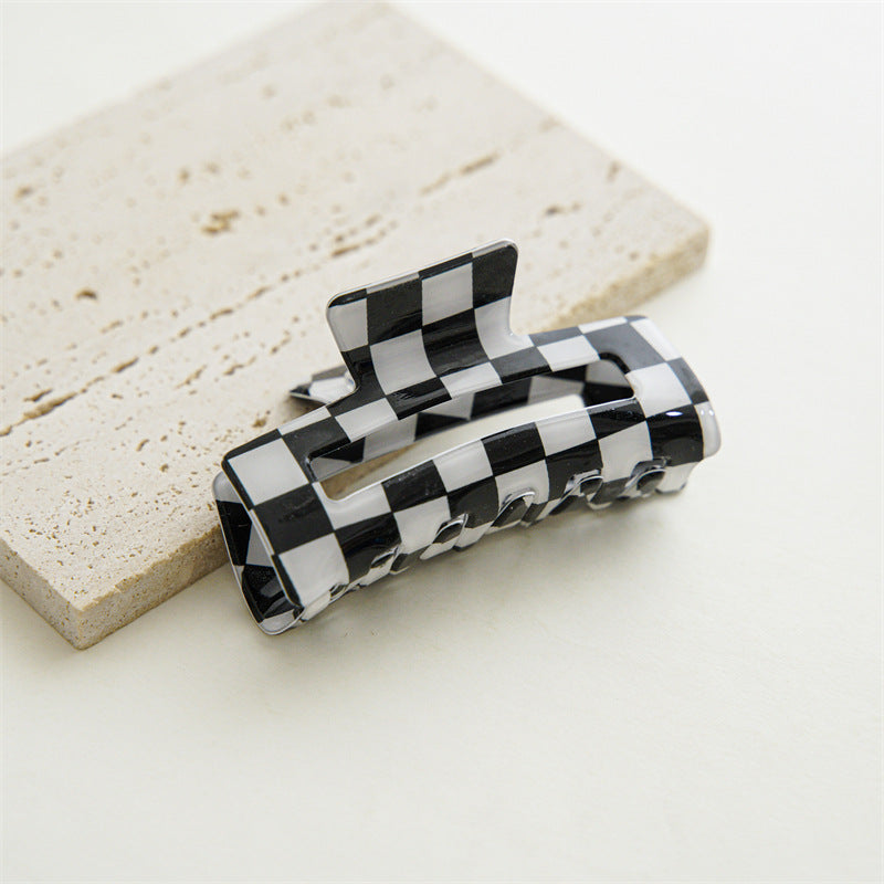 Colorful Checkerboard Hair Claws