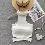 Chic Hollowed Padded Halter Top