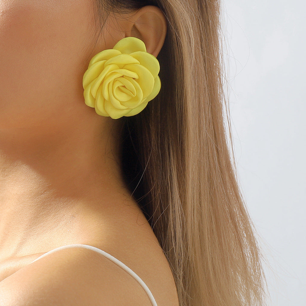 Colorful Camellia Necklace&Earrings&Bracelet