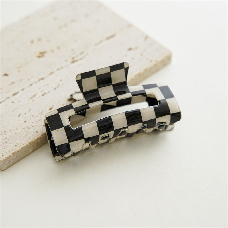 Colorful Checkerboard Hair Claws