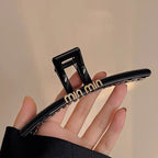 Beaded Frosted Black Hair Claws