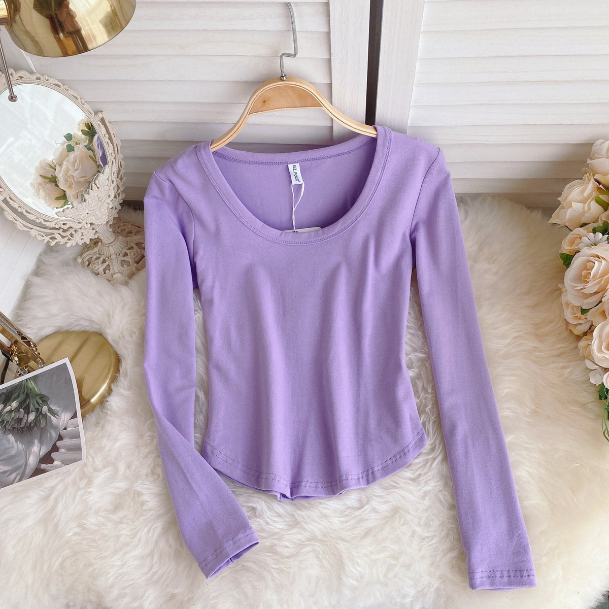 Simple Design Candy Color T-Shirt