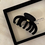Beaded Black Velvet Hair Claw