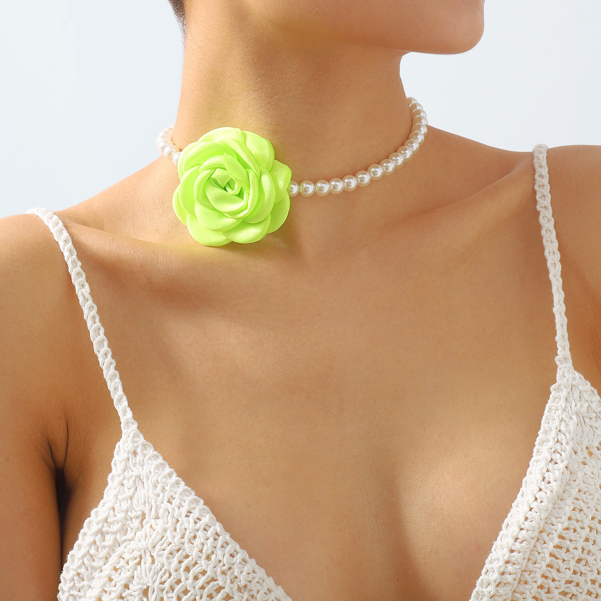 Colorful Camellia Necklace&Earrings&Bracelet