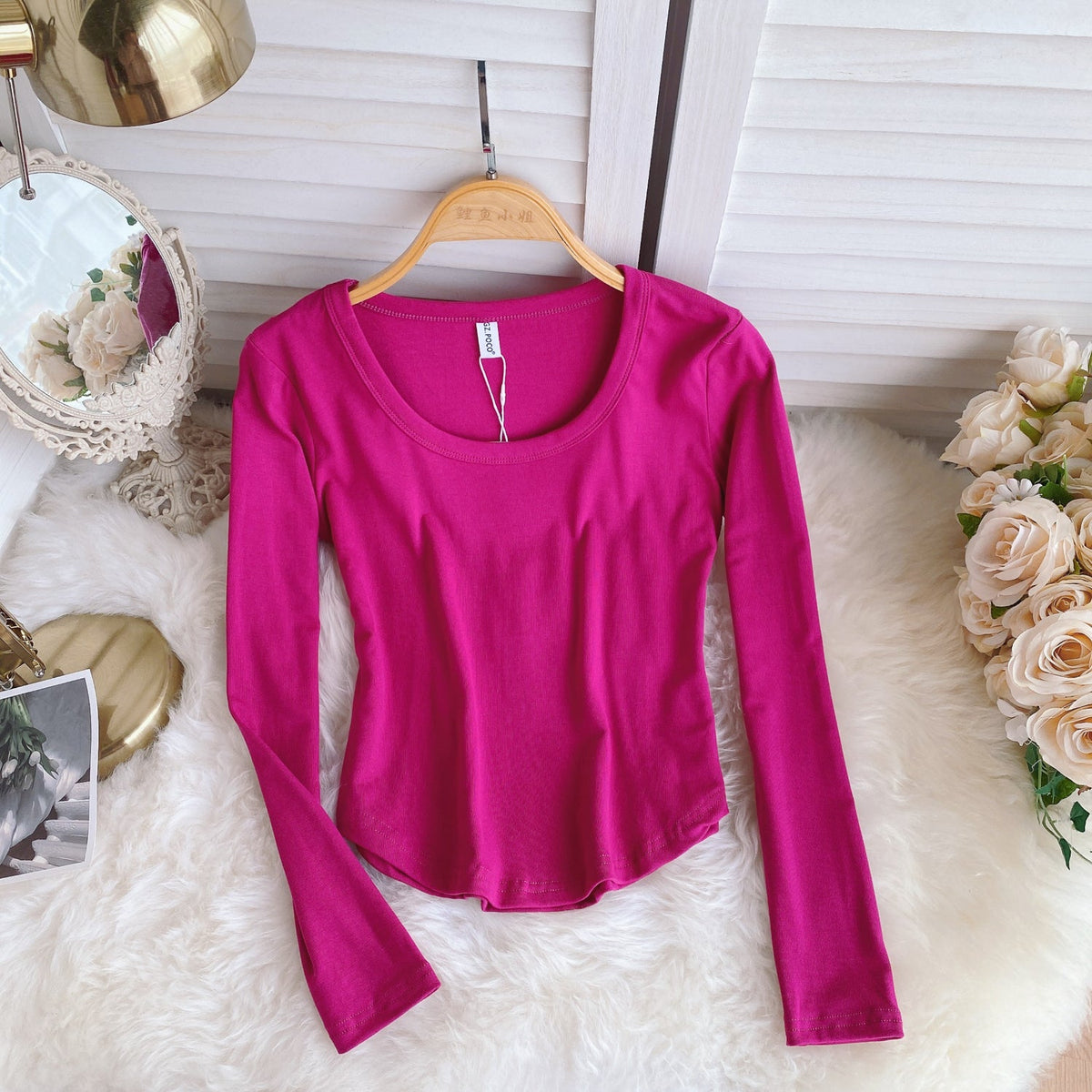 Simple Design Candy Color T-Shirt