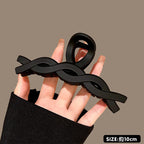 Beaded Frosted Black Hair Claws
