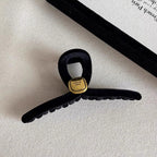 Beaded Black Velvet Hair Claw