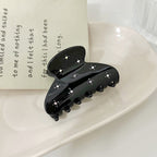 Beaded Frosted Black Hair Claws