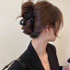 Beaded Frosted Black Hair Claws