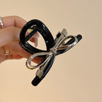 Beaded Frosted Black Hair Claws