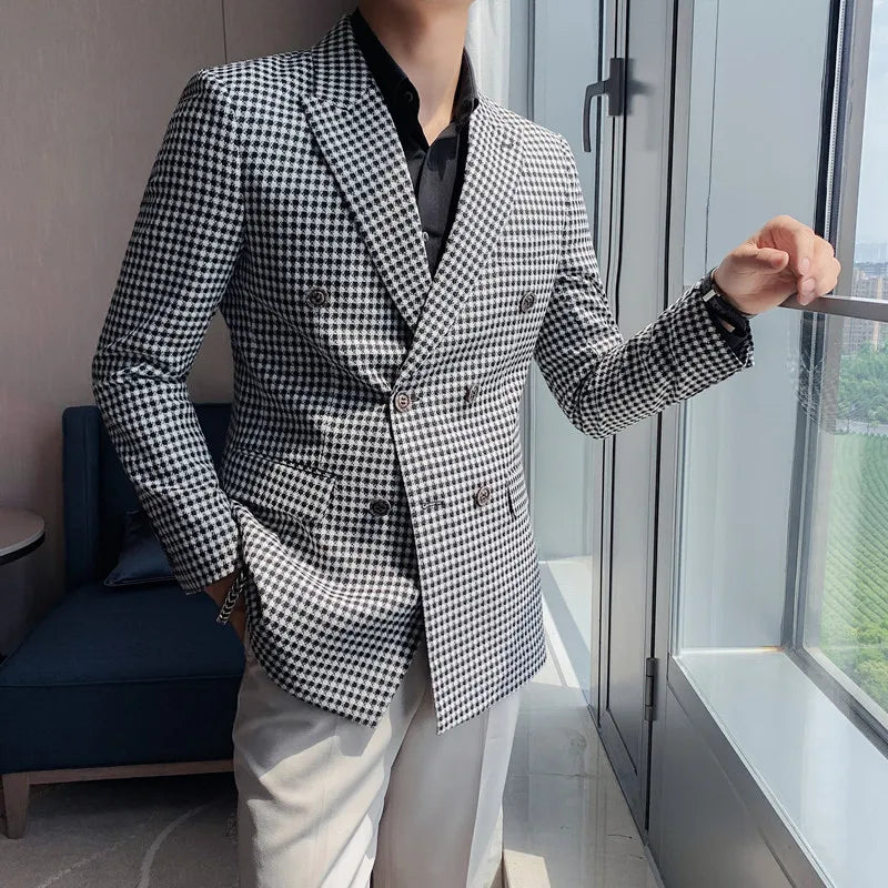 Blake - Slim Fit Houndstooth Blazer