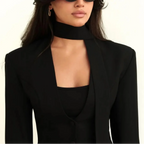 Rynelle - Structured Blazer with Scarf Detail