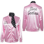 Satin Vintage "Pink Ladies" Grease Movie Women's Cosplay Costume  Jacket to 3X Plus Size