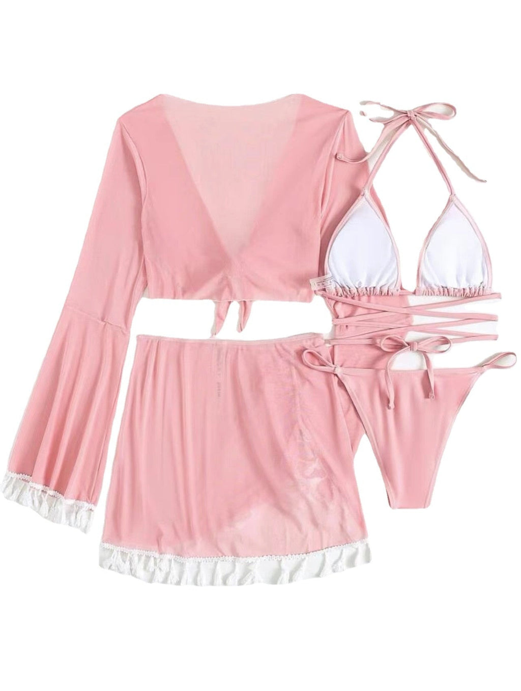 Four Piece Tassel Bikini Set