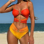 Aelin - Orange & Yellow Ombre Cut Out Monokini