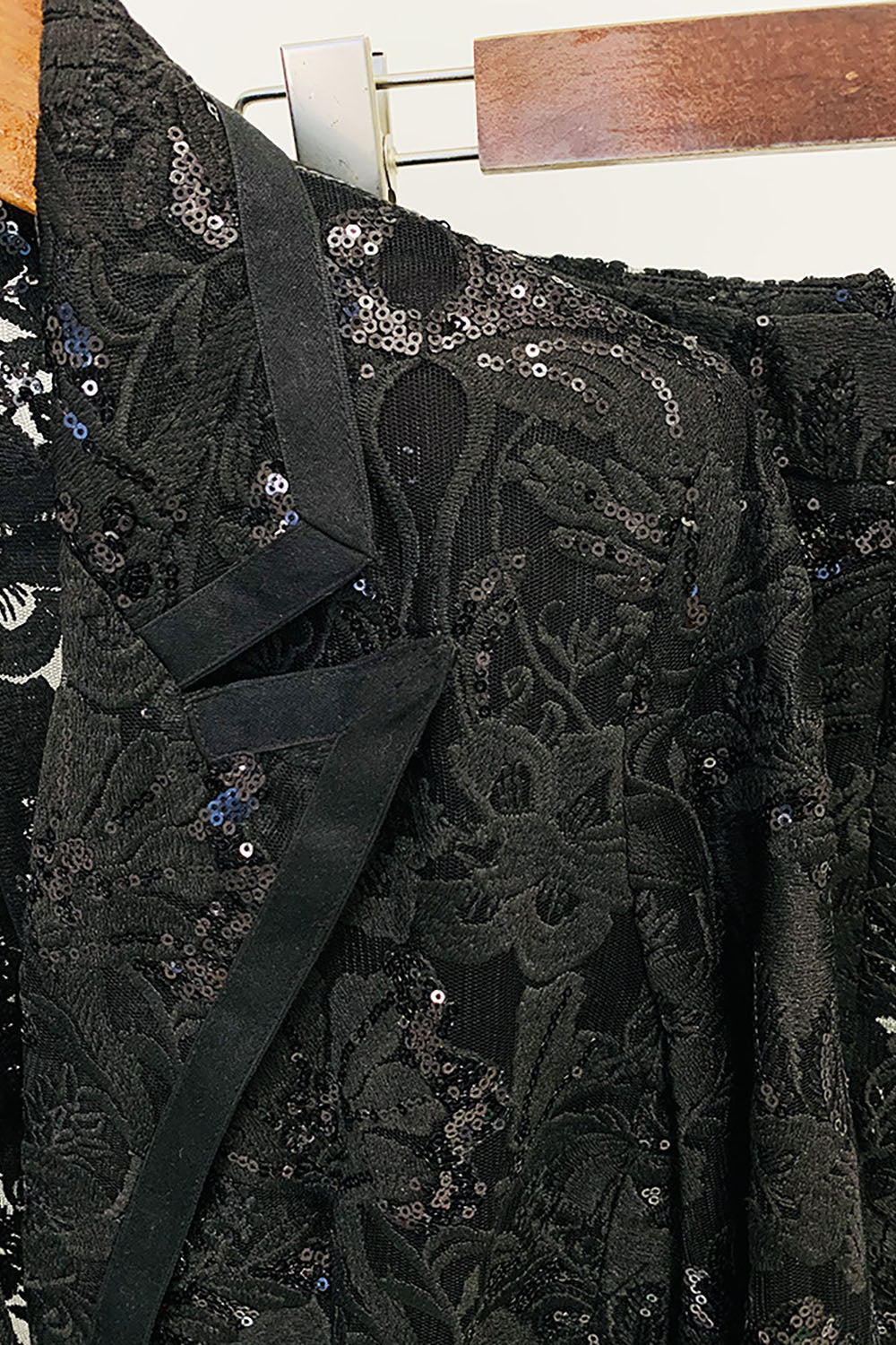 Benita Sequin-embroidered Blazer Flared Pants Set