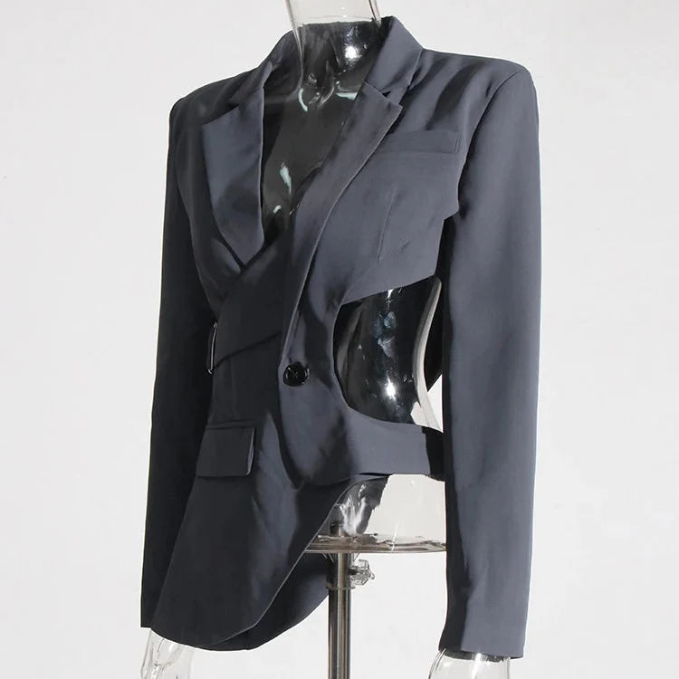 Umara - Cutout Buckle Detail Blazer