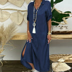 Sadie | Comfortable Shirt Dress in Denim