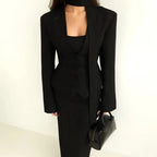 Rynelle - Structured Blazer with Scarf Detail
