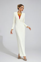 Zorveth Ivory Diamond Maxi Dress