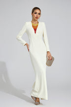 Zorveth Ivory Diamond Maxi Dress