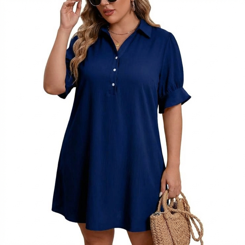 Marisol | Shirt-Collar A-Line Dress