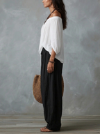 Aaliyah | Off-Shoulder Top & Lantern Pants Set, Rayon Blend