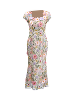 Dotty Embroidered Flower Midi Dress