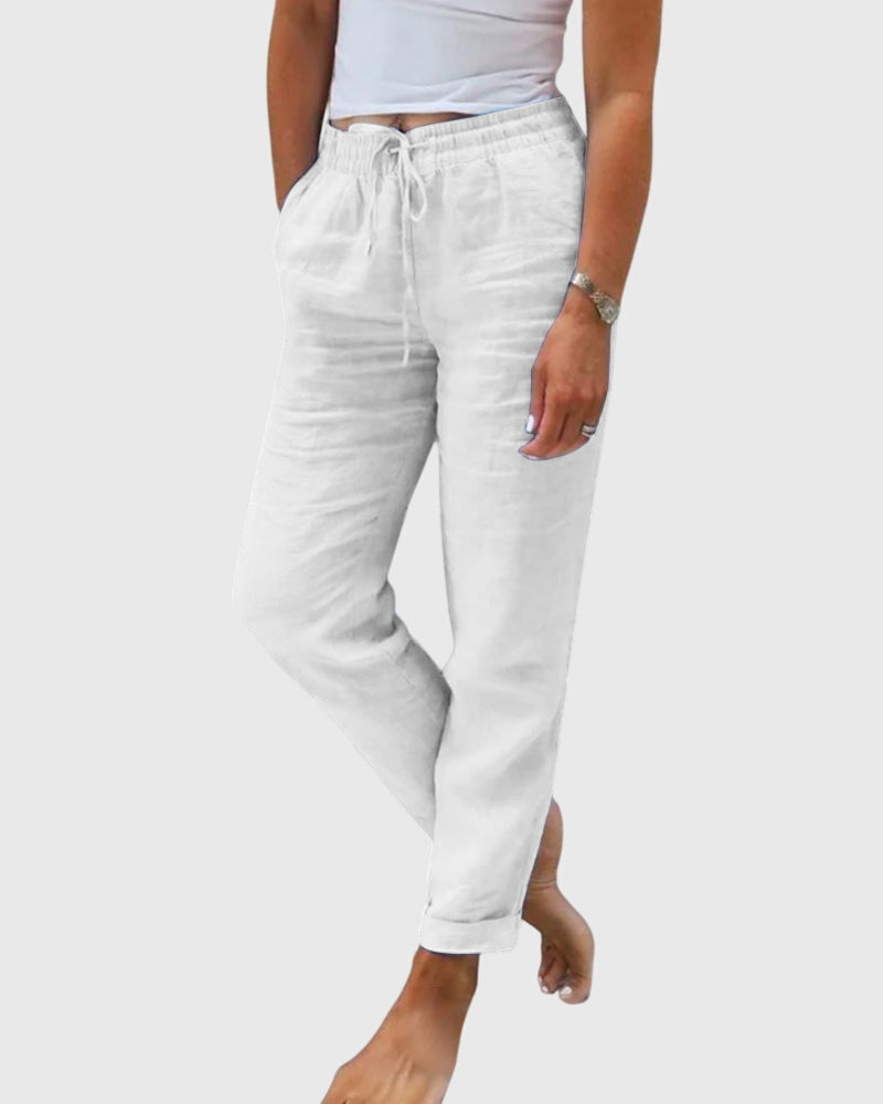 Marina | Elastic-Waist Pants