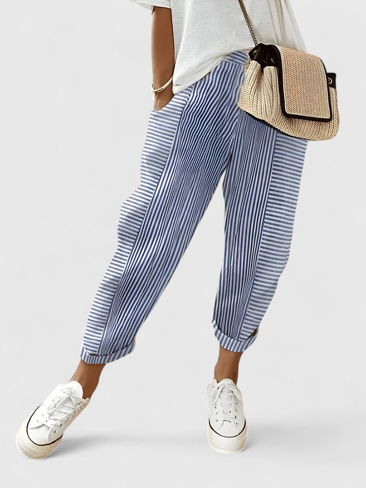 Aisha | Elastic-Waist Draped Pants