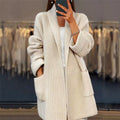 Maya | Open-Front Shawl-Neck Knit Cardigan