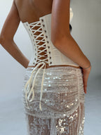 Auvellis Corset Top & Sequin Skirt Set