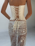 Auvellis Corset Top & Sequin Skirt Set
