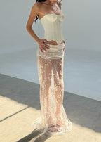 Auvellis Corset Top & Sequin Skirt Set