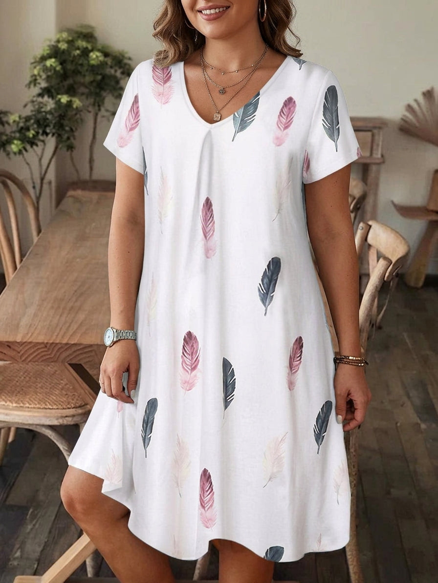 Harper | Printed Floral V-Neck Dress