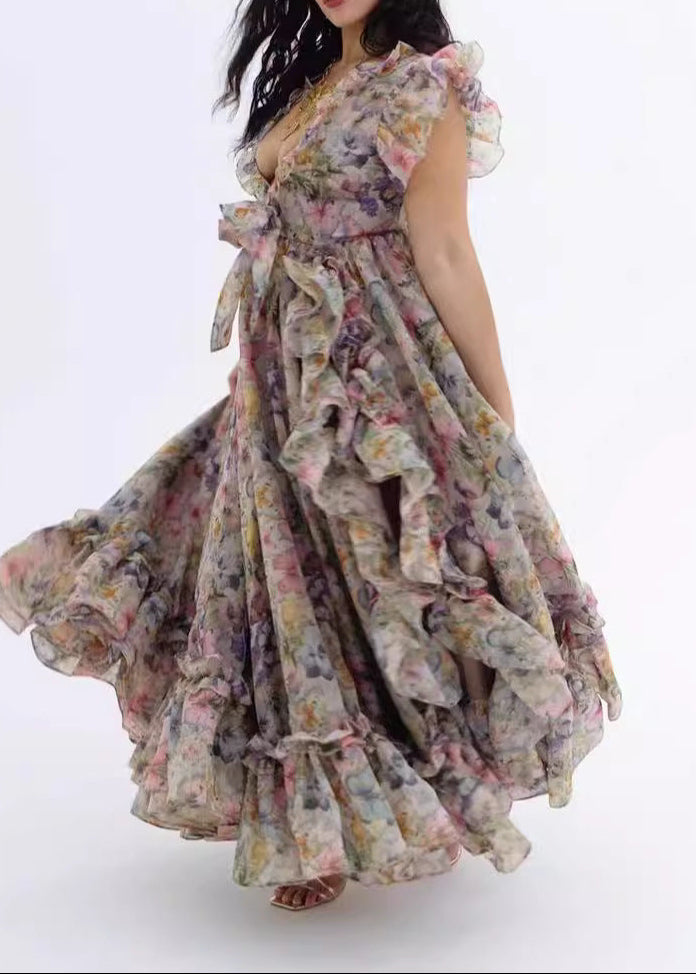 Jeanne Off-Shoulder Ruffled Midi Dress