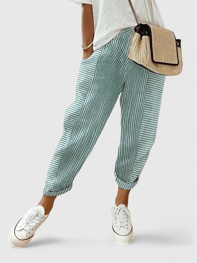 Aisha | Elastic-Waist Draped Pants