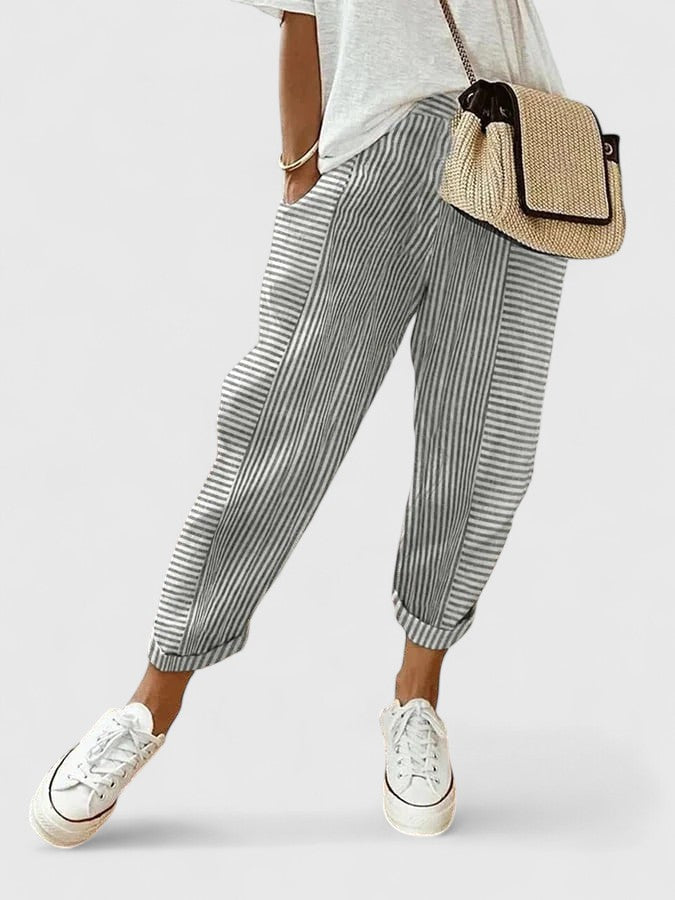 Aisha | Elastic-Waist Draped Pants