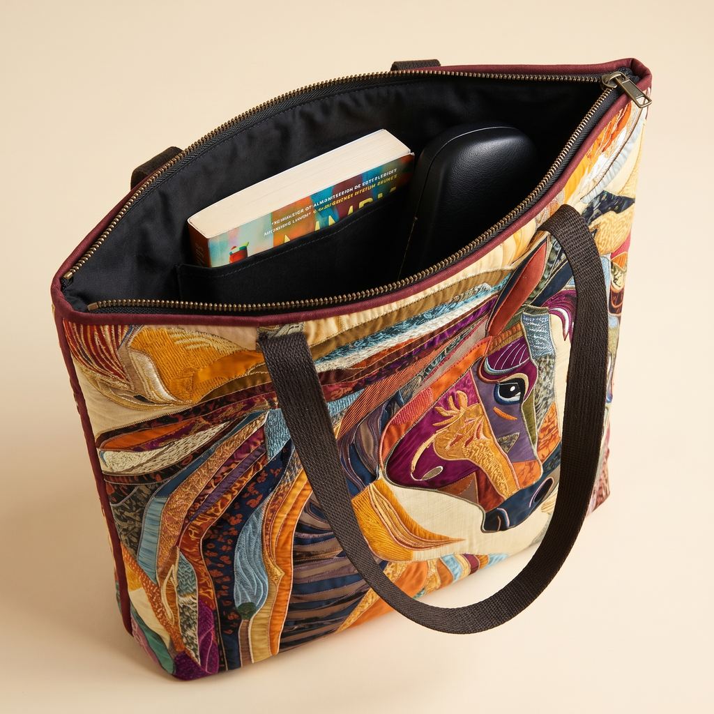 Artisanal Bag - Multicolored Mosaic Horse